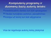 Kompiuterinės programinės įrangos ir duomenų teisinė apsauga 3 puslapis