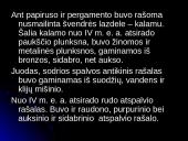 Raštas bei rankraštinės knygos svarba Antikinėje visuomenėje 14 puslapis