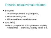 Reklamos teisinis reglamentavimas 8 puslapis