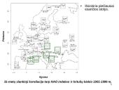 Sąryšis tarp NAO ir temperatūros bei kritulių kiekio Europoje (žiemos sezonu) laiko atžvilgiu 19 puslapis