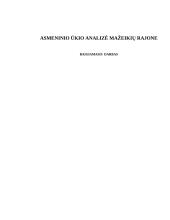 Asmeninio ūkio analizė Mažeikių rajone