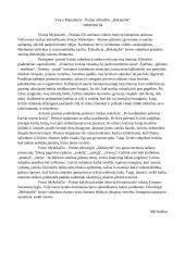 V. Mykolaitis-Putinas "Ištikimybė"