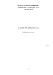 Oligopolinė rinka, jos bruožai