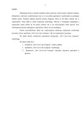 Tarptautinės kompanijos marketingo ypatumai: "The Coca-Cola Company" 2 puslapis