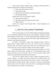 Tarptautinės kompanijos marketingo ypatumai: "The Coca-Cola Company" 4 puslapis