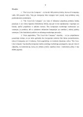 Tarptautinės kompanijos marketingo ypatumai: "The Coca-Cola Company" 8 puslapis