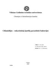 Chlamidijos – eukariotinių ląstelių parazitinės bakterijos