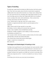 Advantages and disadvantages of traveling 3 puslapis