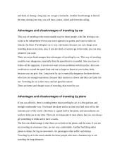 Advantages and disadvantages of traveling 5 puslapis