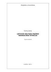 Lietuvos Baltijos pajūrio rekreaciniai ištekliai