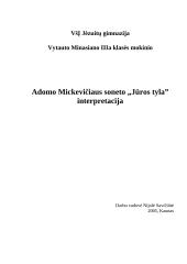 A. Mickevičius "Jūros tyla" 2 puslapis