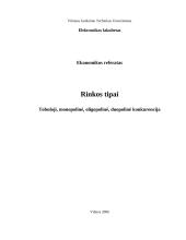 Tobuloji, monopolinė, oligopolinė, duopolinė konkurencija 1 puslapis