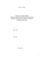 Personalo formavimo ir ugdymo organizavimas,  mokymas ir kvalifikacijos kėlimas