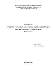 Cultural aspects in reporting news in British and Lithuanian press