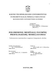 Polimerinių medžiagų paviršių profilogramų modeliavimas 2 puslapis