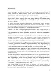 Cultural Differences in Media. Africa vs. West Europe 3 puslapis