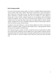 Cultural Differences in Media. Africa vs. West Europe 5 puslapis