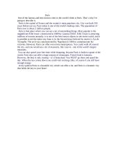 Describing city: Paris