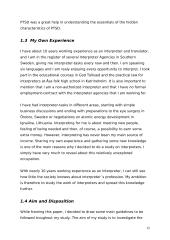 The Interpreter. A study of the working situation of interpreters in general, and those who work for the Swedish Migration Board 12 puslapis