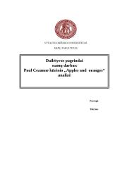 P. Cezanne "Apples and oranges"