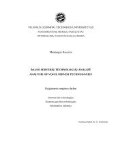 Balso serverių technologijų analizė 1 puslapis