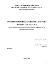 Antisemitizmas ir ksenofobija Lietuvoje. Prevencijos politika 2 puslapis