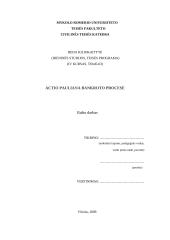 Actio pauliana bankroto procese