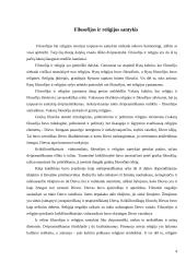 Filosofijos bei religijos santykis 4 puslapis