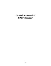 Praktikos ataskaita: drabužių siuvimas UAB "Dangija"