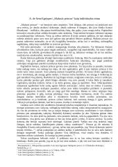 A. de Sent-Egziuperi "Mažasis princas" kaip individualus mitas