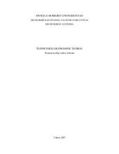 J.A. Šumpeterio (J.A. Schumpeter) ekonominė teorija