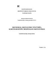 Skeneriai, skenavimo ypatybės, kartografinės medžiagos skenavimas