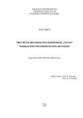 Tret-Butilmetakrilato skiepijimas "gyvos" radikalinės polimerizacijos metodais