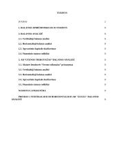 Balanso vertikalioji ir horizontalioji analizė