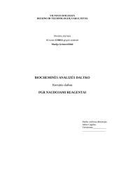 PGR naudojami reagentai