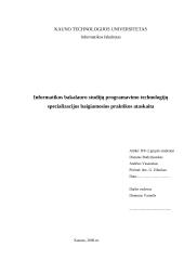 Baigiamosios praktikos ataskaita: informacinės technologijos UAB "Dironta"