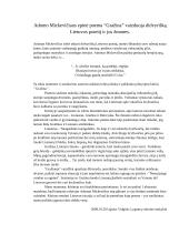 Adomo Mickevičiaus epinė poema “Gražina” vaizduoja didvyrišką Lietuvos praeitį ir jos žmones