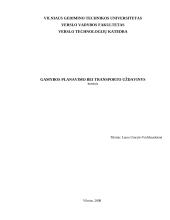 Gamybos planavimo bei transporto uždavinys 1 puslapis