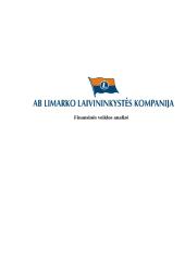Finansinės veiklos analizė: AB "Limarko laivininkystės kompanija"