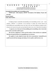 Lengvųjų automobilių išardymo – surinkimo skyriaus projektavimas: UAB "Akstė" 3 puslapis