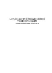 Lietuvos užsienio prekybos kitimo tendencijų analizė