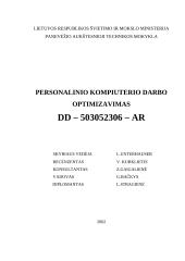 Personalinio kompiuterio darbo optimizavimas