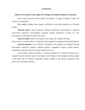 Europos Sąjungos (ES) paramos įtaka ekologinio ūkio plėtrai Lietuvoje 2 puslapis