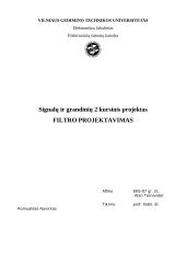 Filtro projektavimas