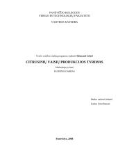 Citrusinių vaisių produkcijos tyrimas