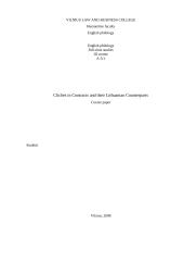 Clichés in Contracts and their Lithuanian Counterparts