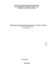 Darbuotojų dalyvavimo kokybės gerinimo procese įvertinimas įmonėje "Srovė"