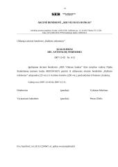 Įmonės raštvedybos charakteristika: AB "SEB Vilniaus Bankas" 14 puslapis