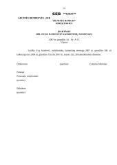 Įmonės raštvedybos charakteristika: AB "SEB Vilniaus Bankas" 10 puslapis