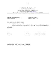 Įmonės veiklos dokumentai: AB "Leitiva" 16 puslapis